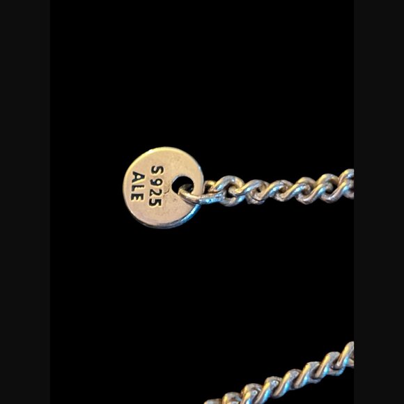 Pandora 925 Sterling Ale Adjustable Two Tone Y Retired Script Alphabet Charm - Picture 6 of 15